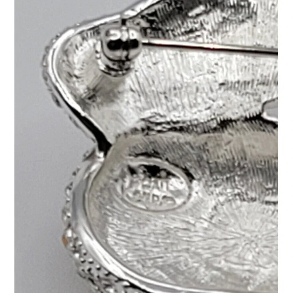 JOAN RIVERS DOVE OF PEACE W/ OLIVE BRANCH BROOCH CLEAR CRYSTALS‎